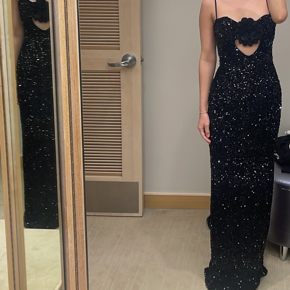 Helsi Black Sequin Gown